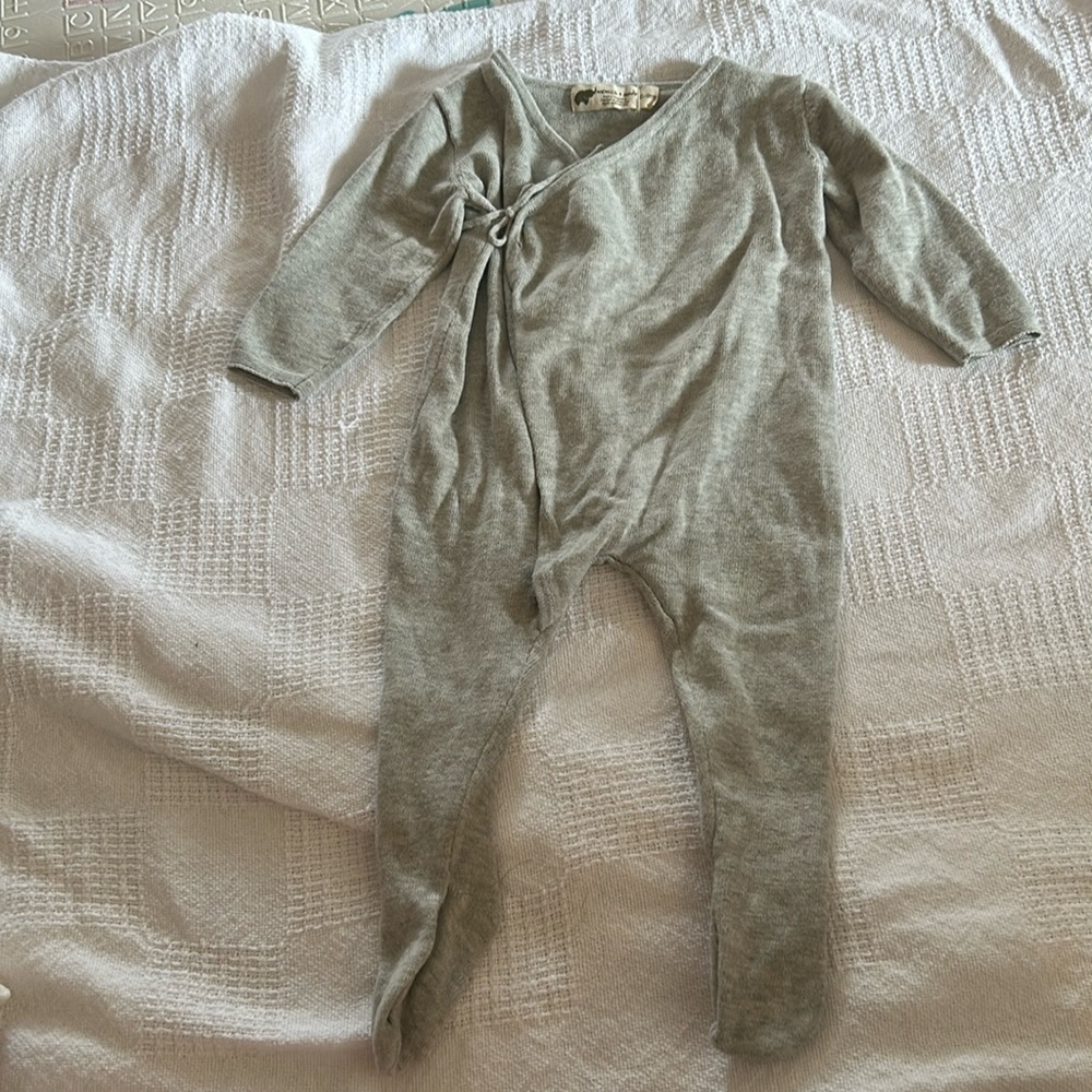 Monica & Andy knit kimono onesie